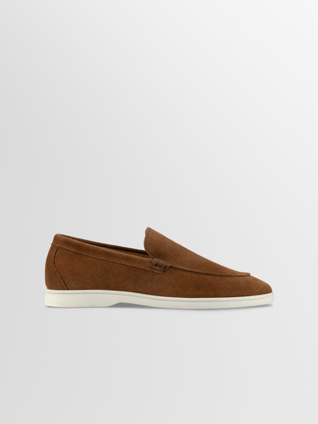 Catania Suede Loafer in Cognac