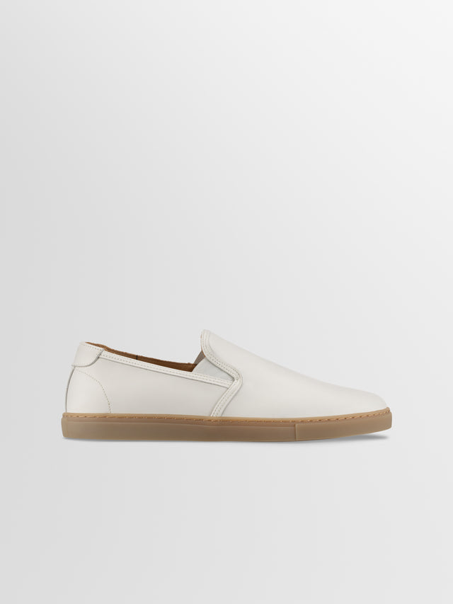 Taranto Leather Sneaker in Bone