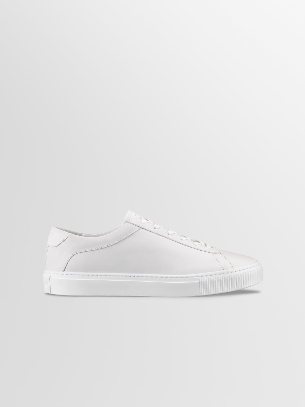Capri Leather Sneaker in Triple White Rose Anvil