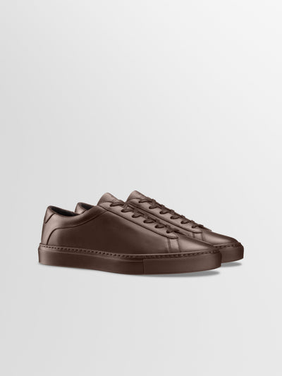 Capri Leather Sneaker in Mocha Wide Fit