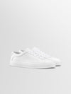 Capri Leather Sneaker in Triple White Wide Fit