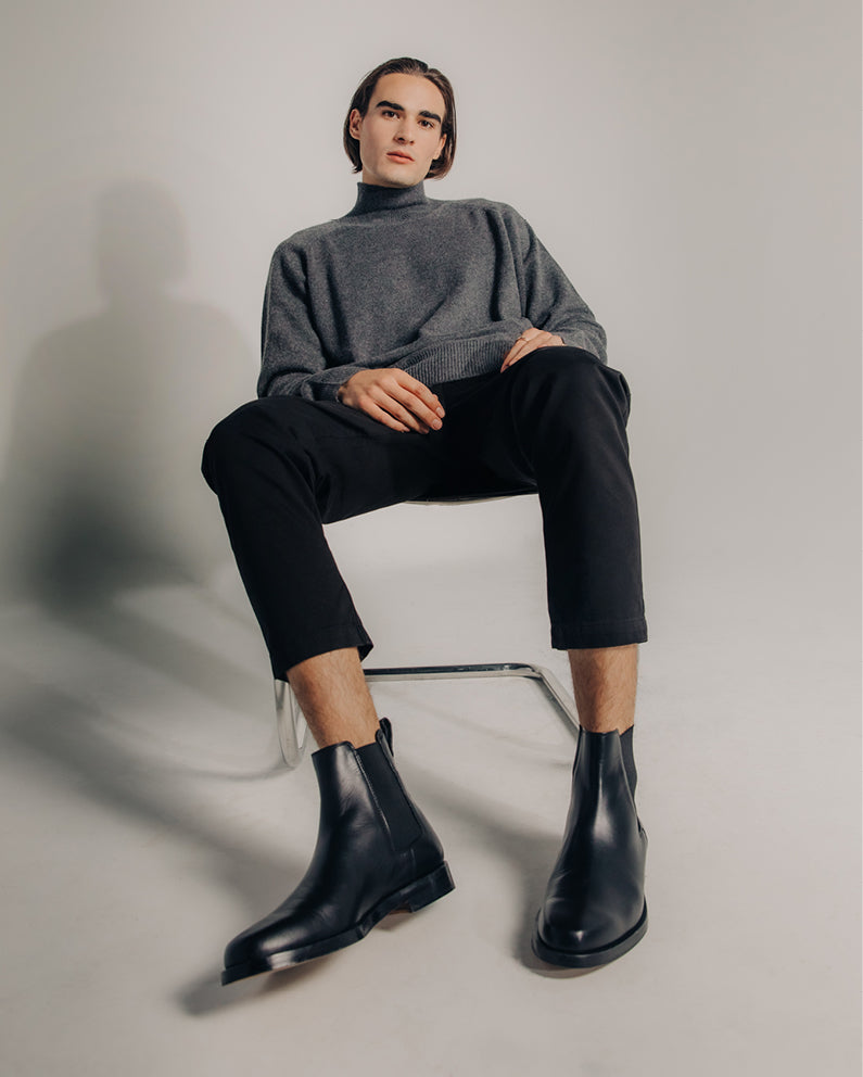 Trento Leather Boot in Black